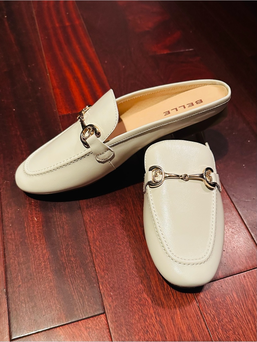 Belle White Horsebit Slip-on Loafers Women's Size 8 250 Model